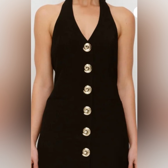 Dresses & Skirts - Black Dress with Gold Accents